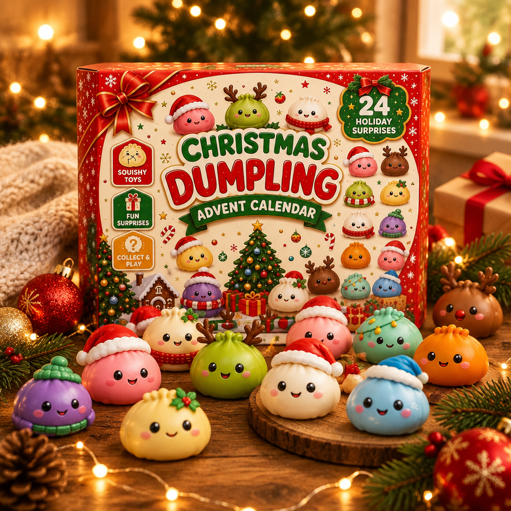 2026 Christmas Dumpling Squishy Advent Calendar – 24 Days of Surprise
