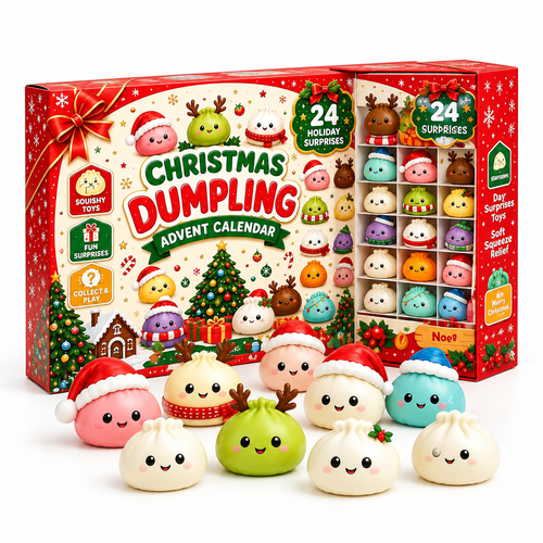 2026 Christmas Dumpling Squishy Advent Calendar – 24 Days of Surprise