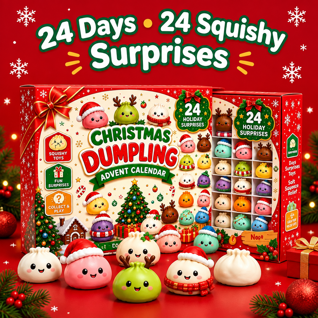 2026 Christmas Dumpling Squishy Advent Calendar – 24 Days of Surprise