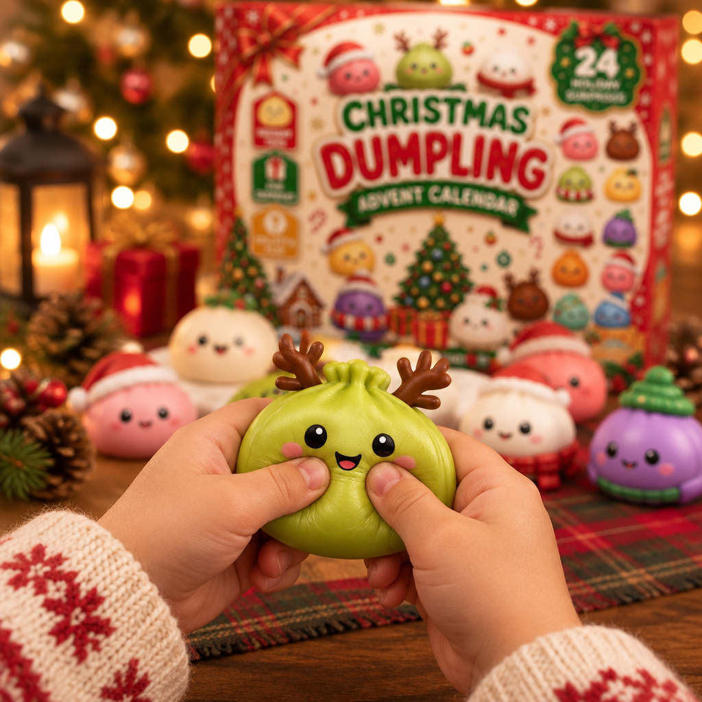 2026 Christmas Dumpling Squishy Advent Calendar – 24 Days of Surprise
