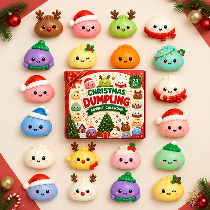 2026 Christmas Dumpling Squishy Advent Calendar – 24 Days of Surprise